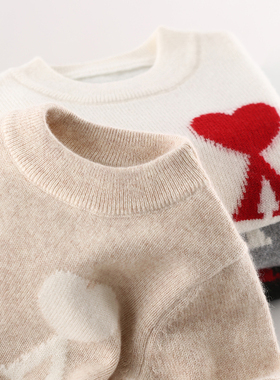 100%儿童山羊绒衫新款秋冬加厚中大男女童宝宝打底针织衫洪叶云台