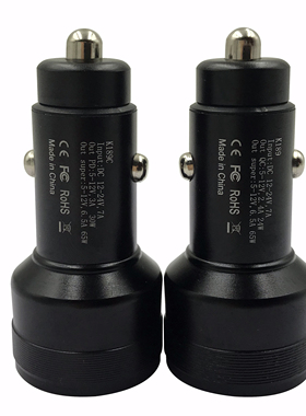 一加10车载充电器8T车充插头iphone 14 pro max车充快充点烟器65W