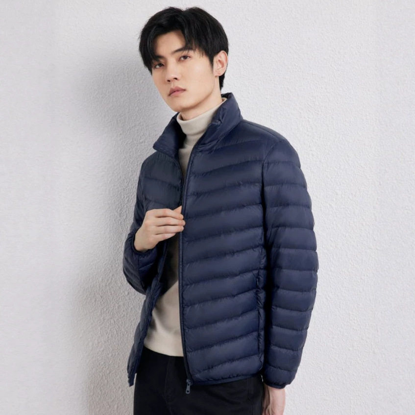 90绒男立领羽绒服轻薄短款大码轻便洋气白鸭绒外套平湖羽绒服批发