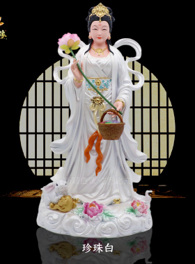 中式树脂嫦娥仙子玉兔摆件保平安