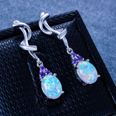 9469·针925银【原创欧泊opal系列】设计师澳宝耳饰