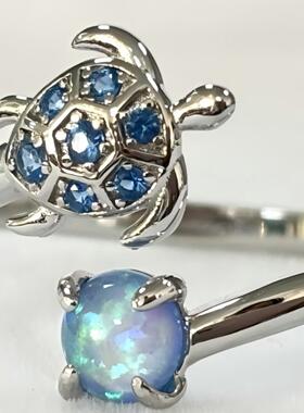 9532【原创欧泊opal系列】开口设计师款戒指