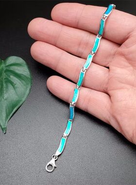 9610【原创opal系列·波浪】设计师款澳宝女士手链