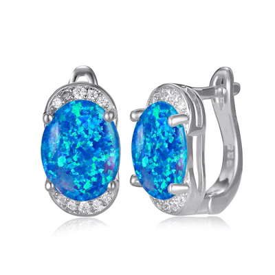 9136·针925银【原创澳宝/欧泊opal系列】设计师款耳饰
