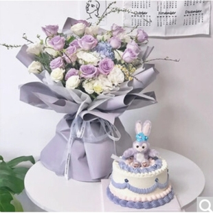 陆丰市碣石玄武山甲子陆河县城北岁宝百货玫瑰花生日蛋糕鲜花店同