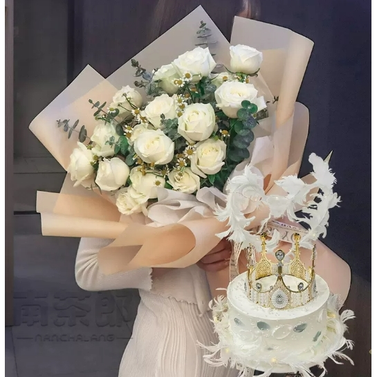 南充顺庆区火车站富春花园西山运动场大西街玫瑰花生日蛋糕鲜花店
