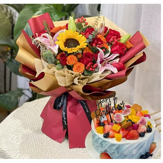 张家口桥西区西坝岗金鼎平门尚峰明德北玫瑰花生日蛋糕鲜花店同城
