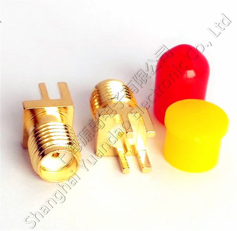 优质纯铜天线座SMA-KE母座焊面板PCB SMA-KHD 插座偏脚间距1.2mm