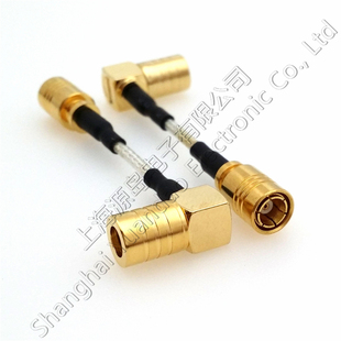 射频跳线SMB母头90度/SMB母头RG316D连接线SMB-KW/SMB-K50欧转接