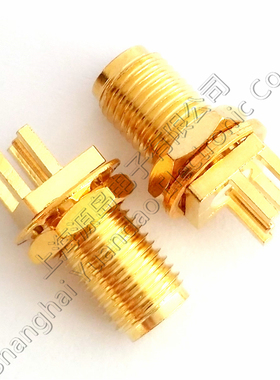 纯铜天线座SMA-KE偏脚间距1.7mm加长牙长11总长17SMA-KHD焊PCB板