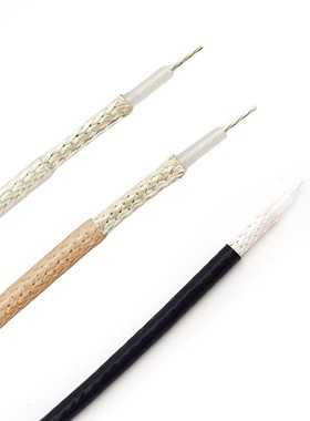 射频同轴线RG316黑色白色淡棕色RG316D/SFF-50-1.5高温镀银屏蔽线