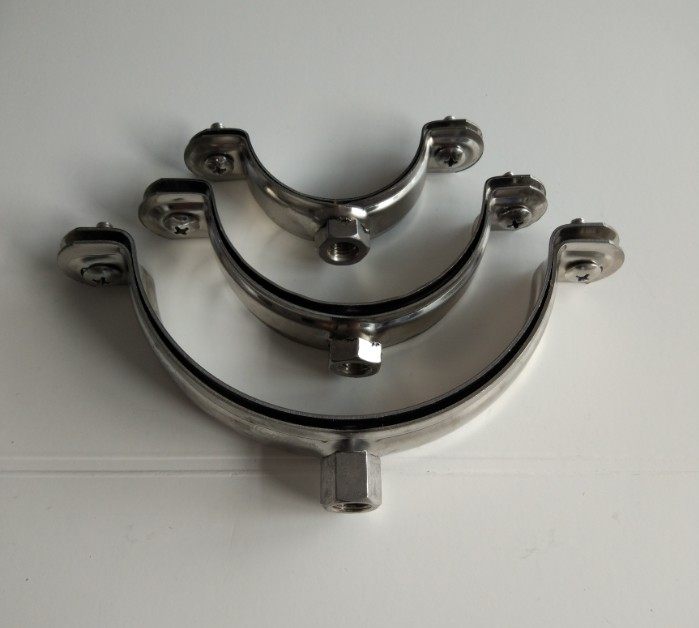 201不锈钢管卡ppr排水管卡水道抱箍金属吊卡管码支架配件加厚110