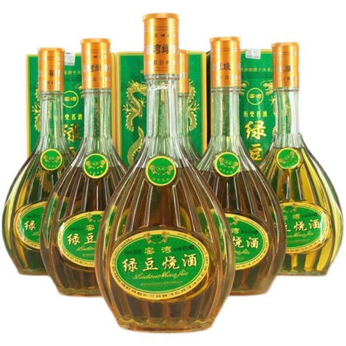 新沂窑湾龙窑绿豆烧酒480mlx6扁瓶42度徐州特产