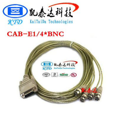 华为 h3c cab-2e1/4*bnc-75obm-3m 华为H3C调试连接线 DB15转4BNC