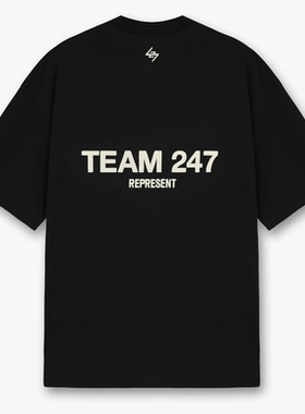 486-represent国潮情侣字母嘻哈T恤大码男装短袖夏季宽松潮牌胖子