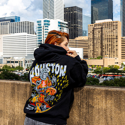 warren lotas潮牌美式NBA复古小衣篮球运动火箭队连帽卫衣套头男