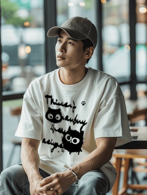 潮牌100%重磅纯棉ins新款短袖