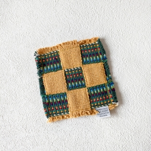 尼泊尔WSDO纯棉手织布杯垫盘垫 民族风编织coaster