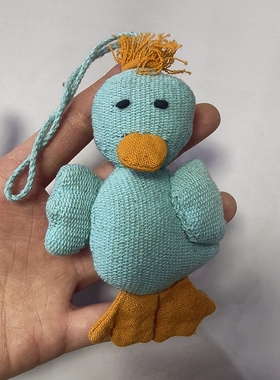 尼泊尔 WSDO纯棉手织布小鸭钥匙扣 挂件 包挂饰 呆萌鸭子