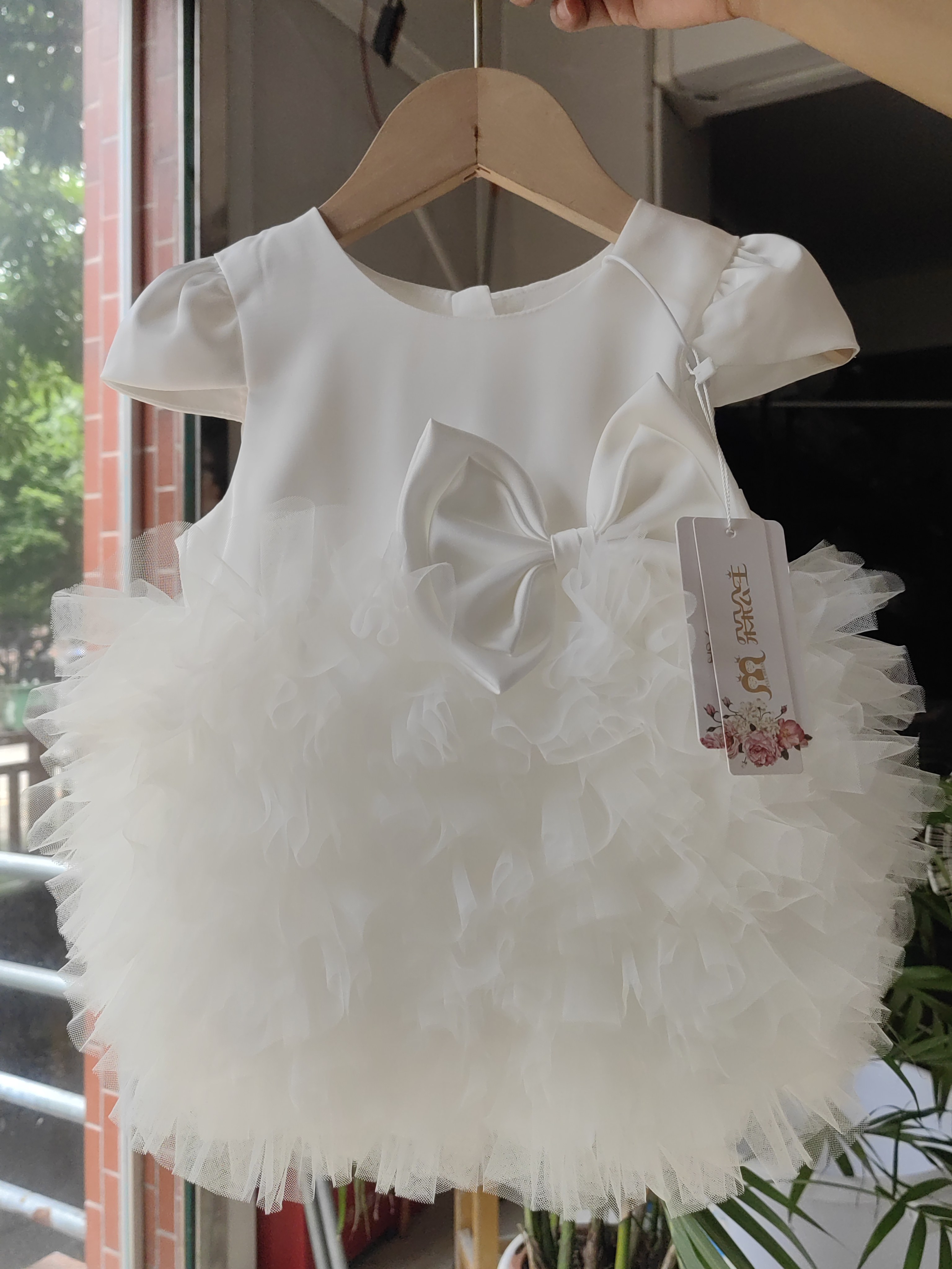 女童宝宝一周岁生日礼服儿童婴儿宴会花童婚礼蓬蓬纱公主裙子洋气