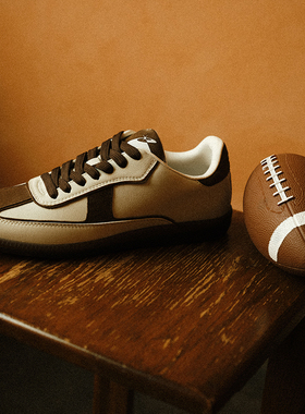 【马嘉祺 孙怡 宋亚轩同款】LeStream极简德训鞋复古麂皮拼色软底