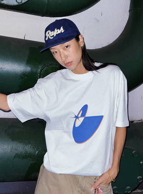 【何运晨 李嘉森同款】LeStream2025夏季新款喷绘印花圆领短袖T恤