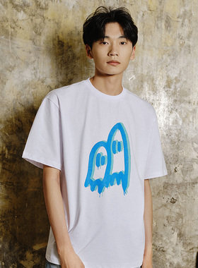 【黄新淳  陈哲远同款】LeStream小鬼印花短袖圆领宽松百搭半袖T