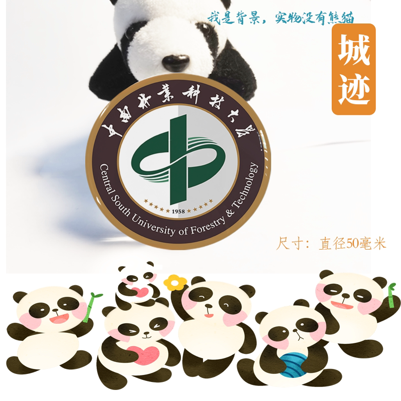 中南林业科技大学冰箱贴校徽中南林业科技大学纪念品伴手礼冰箱贴
