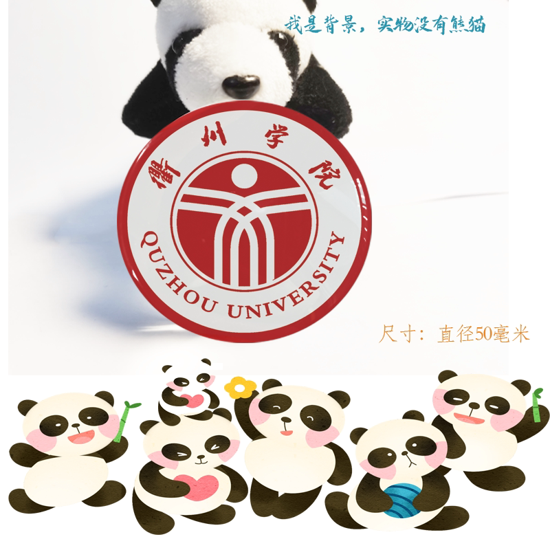 衢州学院冰箱贴校徽衢州学院纪念品校友留念伴手礼磁性贴装饰定制
