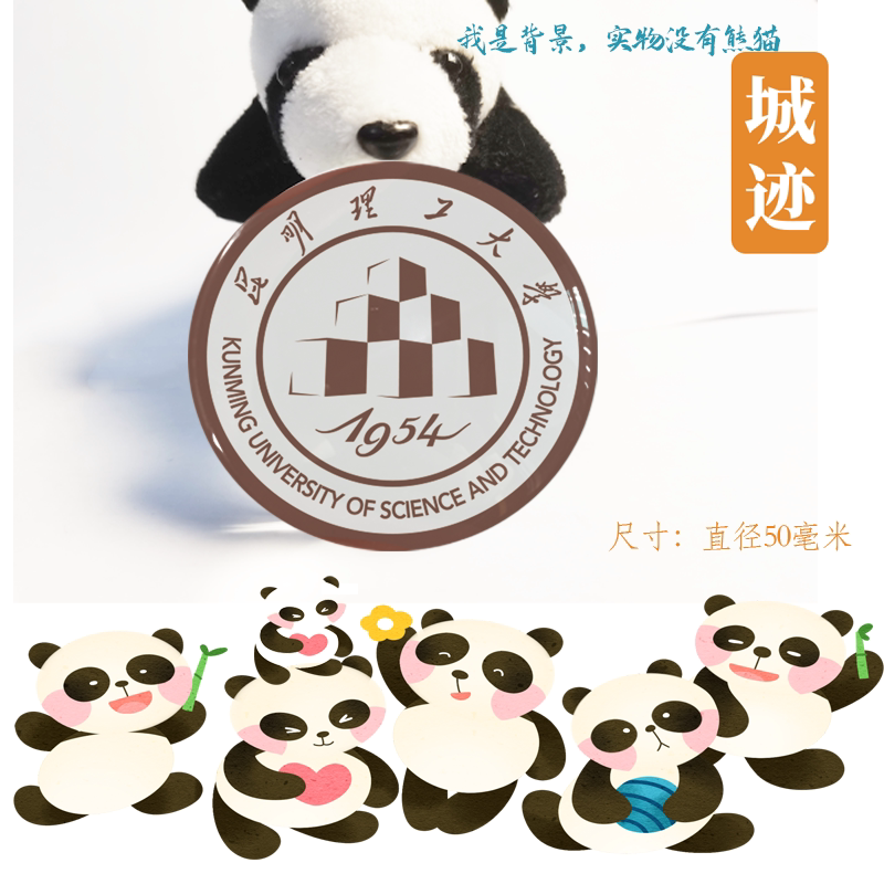 昆明理工大学冰箱贴校徽昆明理工大学纪念品校友伴手礼磁性贴装饰