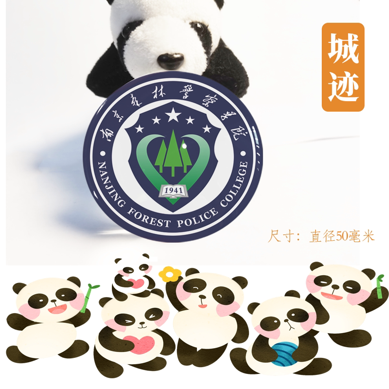 南京森林学院冰箱贴校徽南京森林学院纪念品校友高考纪念品伴手礼