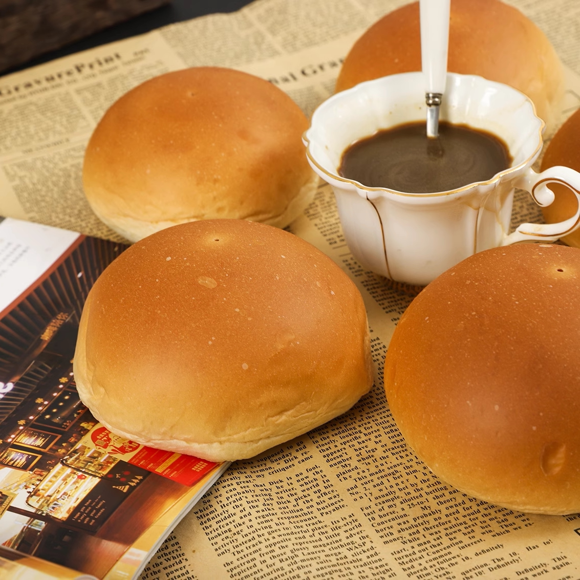 杭州榀哲制作美味面包汉堡胚商用家用早餐下午茶点心