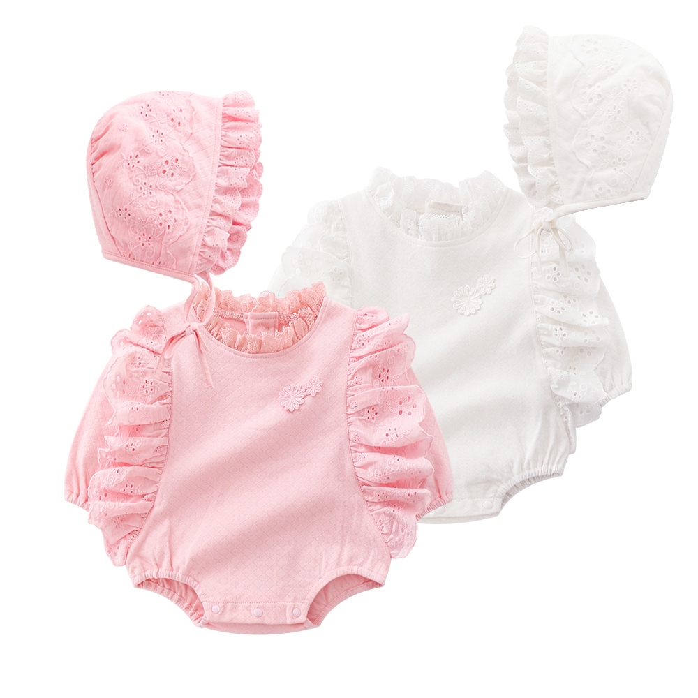 满月女童宝宝连体衣服秋季婴儿秋装一个月公主小女孩女宝新生纯棉