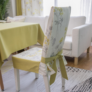 定做家用罩椅垫餐酒店连体北欧简约全包布艺现代hh桌布和椅套套装