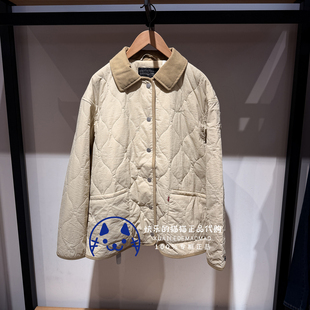 0000 女士复古绗缝宽松休闲棉服008G4 Levis李维斯专柜正品 2025