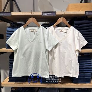 2026 0000 女士鸡心领修身 T恤008AU 0001 短袖 Levis李维斯专柜正品