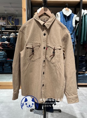 特价 Levis李维斯专柜正品先锋男士卡其色翻领牛仔衬衫A2701-0000