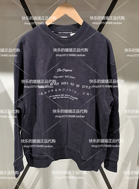 Levis李维斯专柜正品2020 男士抓绒刺绣圆领卫衣38422-0001 0000