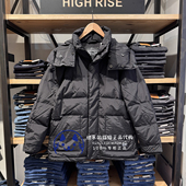 特价 Levis李维斯专柜正品 男士 可拆卸帽黑色羽绒服A8587 0000