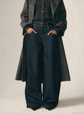 Levis李维斯正品2025 女士宽松阔腿弯刀裤牛仔裤003NF-0001-0002