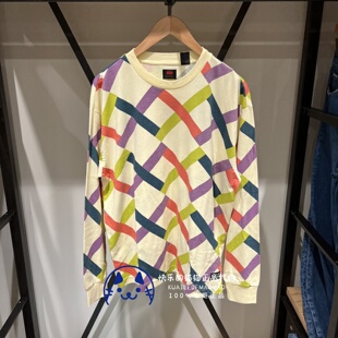 特价Levis李维斯专柜正品男士宽松撞色圆领休闲长袖T恤A1006-0005