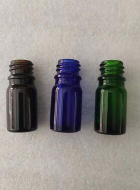 精油瓶5ml现货厂价直销茶绿蓝透明黑色玻璃分装瓶空瓶子
