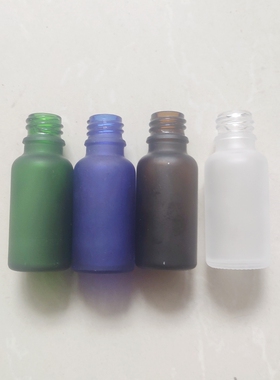 20ml分装瓶空瓶现货供应批量另议茶色绿色蓝色透明玻璃磨砂精油瓶