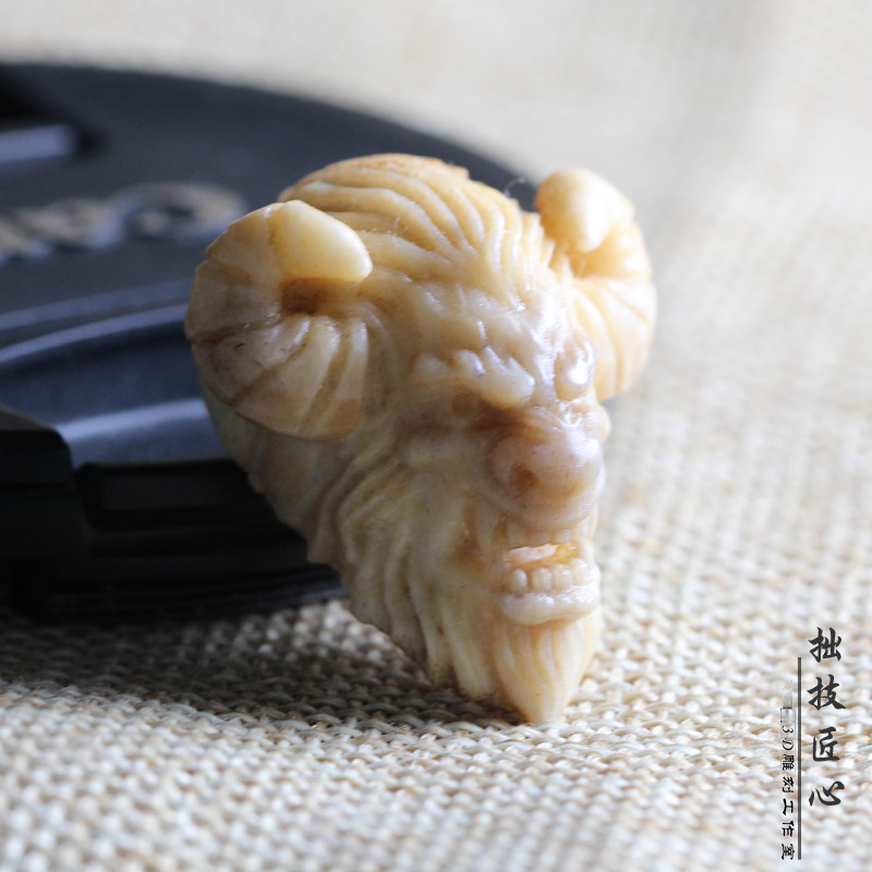 生肖牛魔王鹿角三通佛头大金刚星月菩提手串手链文玩配饰吊坠配珠