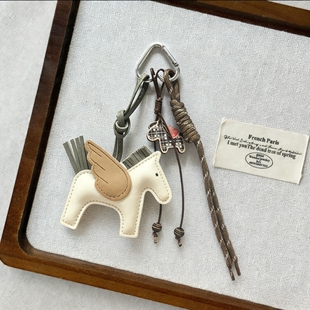 1PANCAKE手作飞马挂件流苏小马挂件皮质转运汽车钥匙扣女包挂礼物