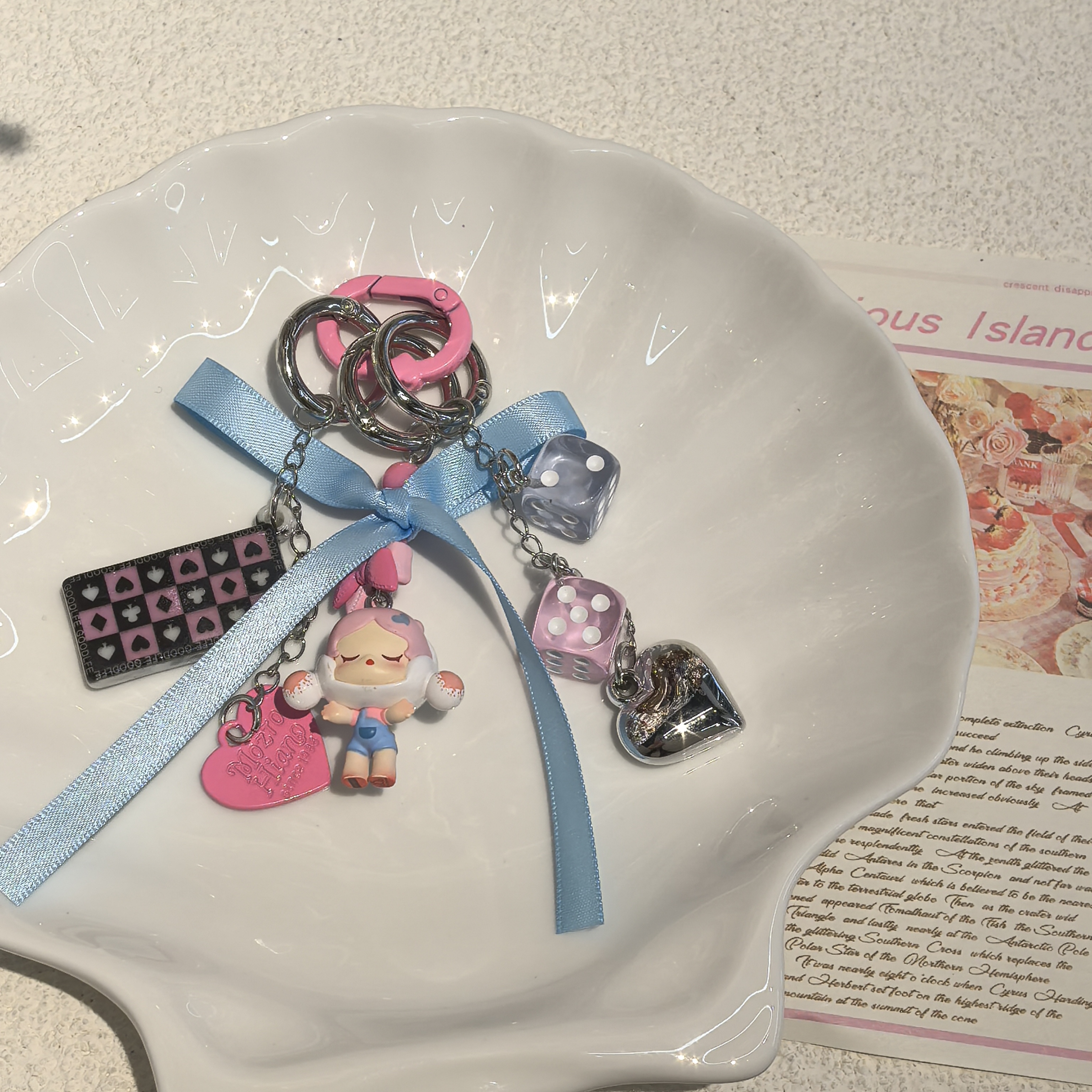 芭蕾风泡泡玛特SP抱抱好梦粉色少女心包包装饰极繁包挂diy挂件