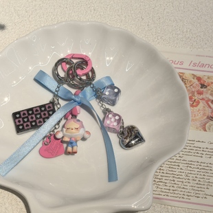 芭蕾风泡泡玛特SP抱抱好梦粉色少女心包包装饰极繁包挂diy挂件