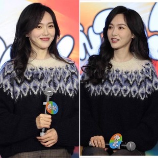 上衣 高级感提花针织衫 胡连馨唐嫣繁花同款 衣服费尔岛毛衣女秋冬季