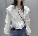 长袖 BOLATU柏拉图2025春海军领棉麻衬衫 小众洋气上衣衬衣女21339