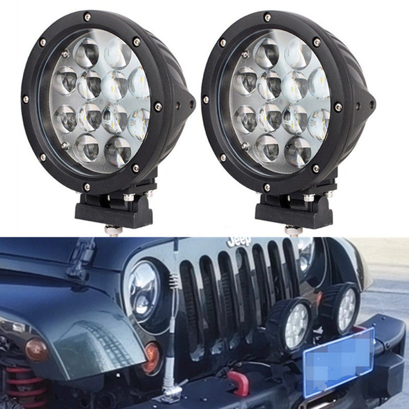 4寸7寸汽车射灯强光led灯越野车顶前杠灯探照灯12v24v通用改装灯